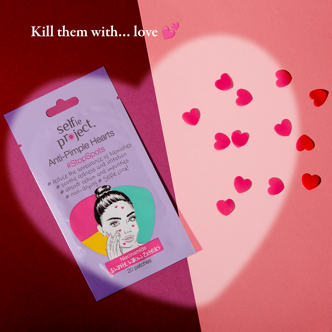 Selfie Project Anti-Pimple Hearts #StopSpots Acne Spot Patches