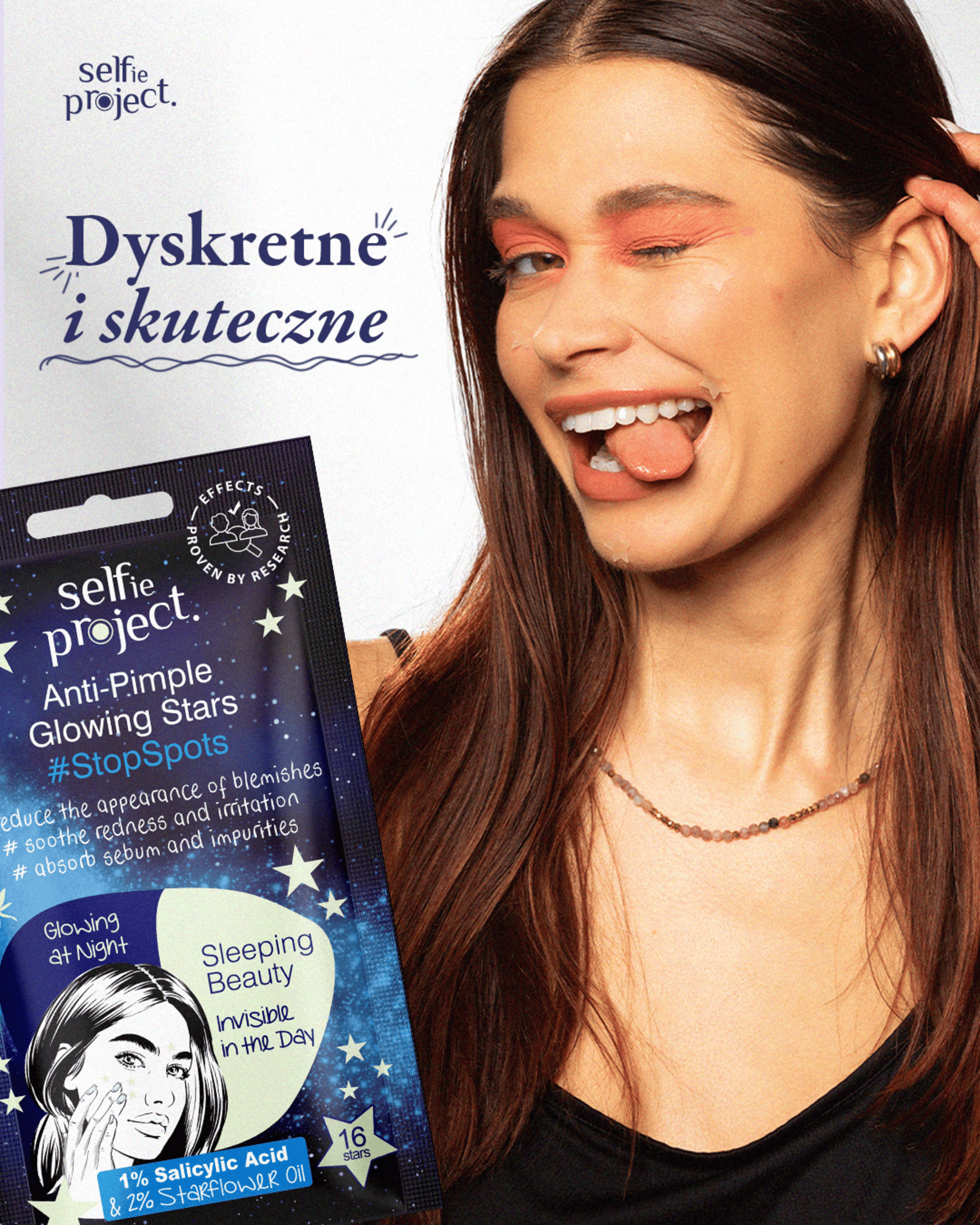 Selfie Project Anti-Pimple Stars GlowIn The Dark Acne Blemish Patches