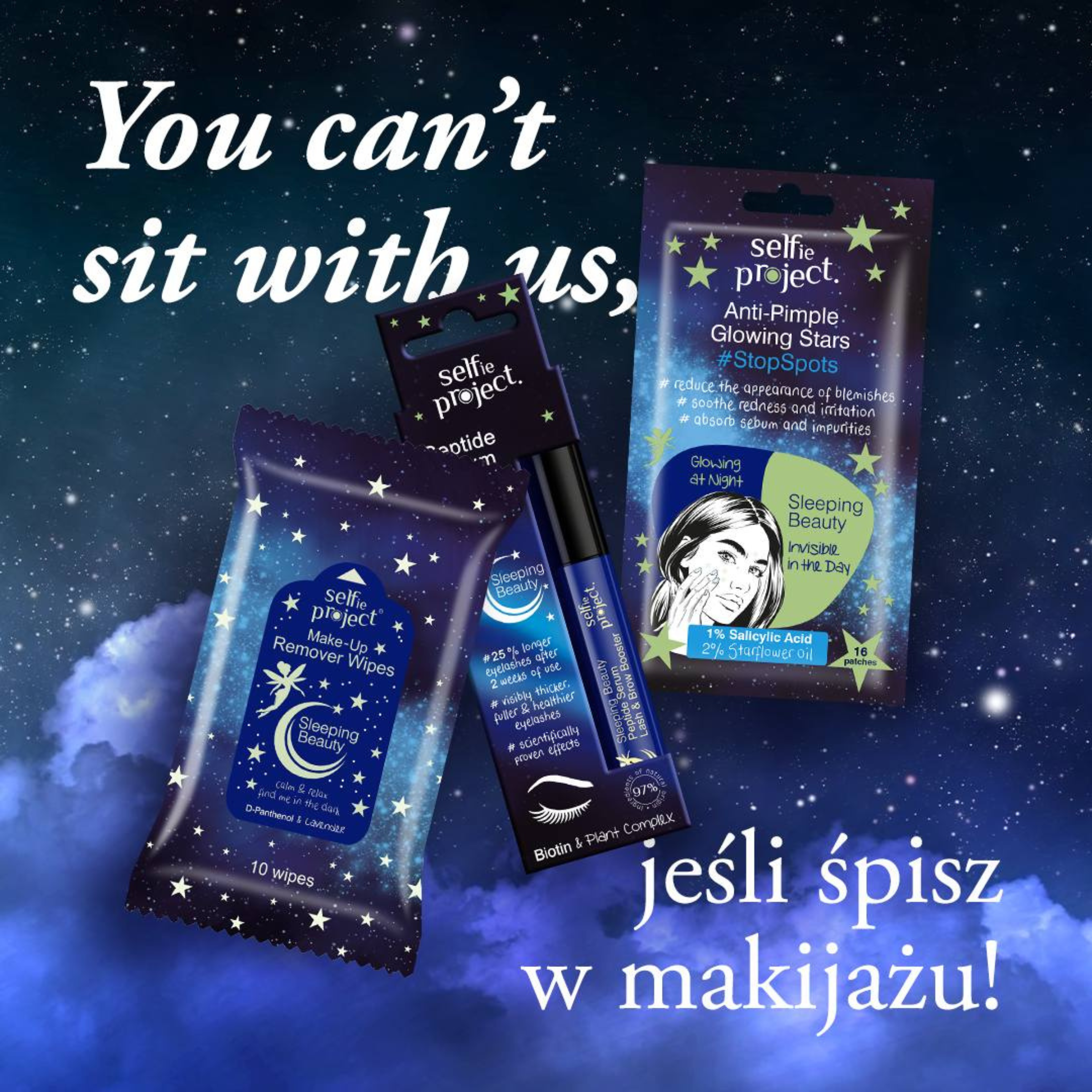 Selfie Project Anti-Pimple Stars GlowIn The Dark Acne Blemish Patches