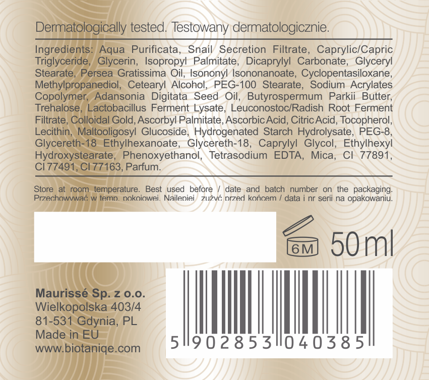 Biotaniqe 70+ Snail Global Anti-Age Cream Day & Night Premium Anti-Aging Moisturizer