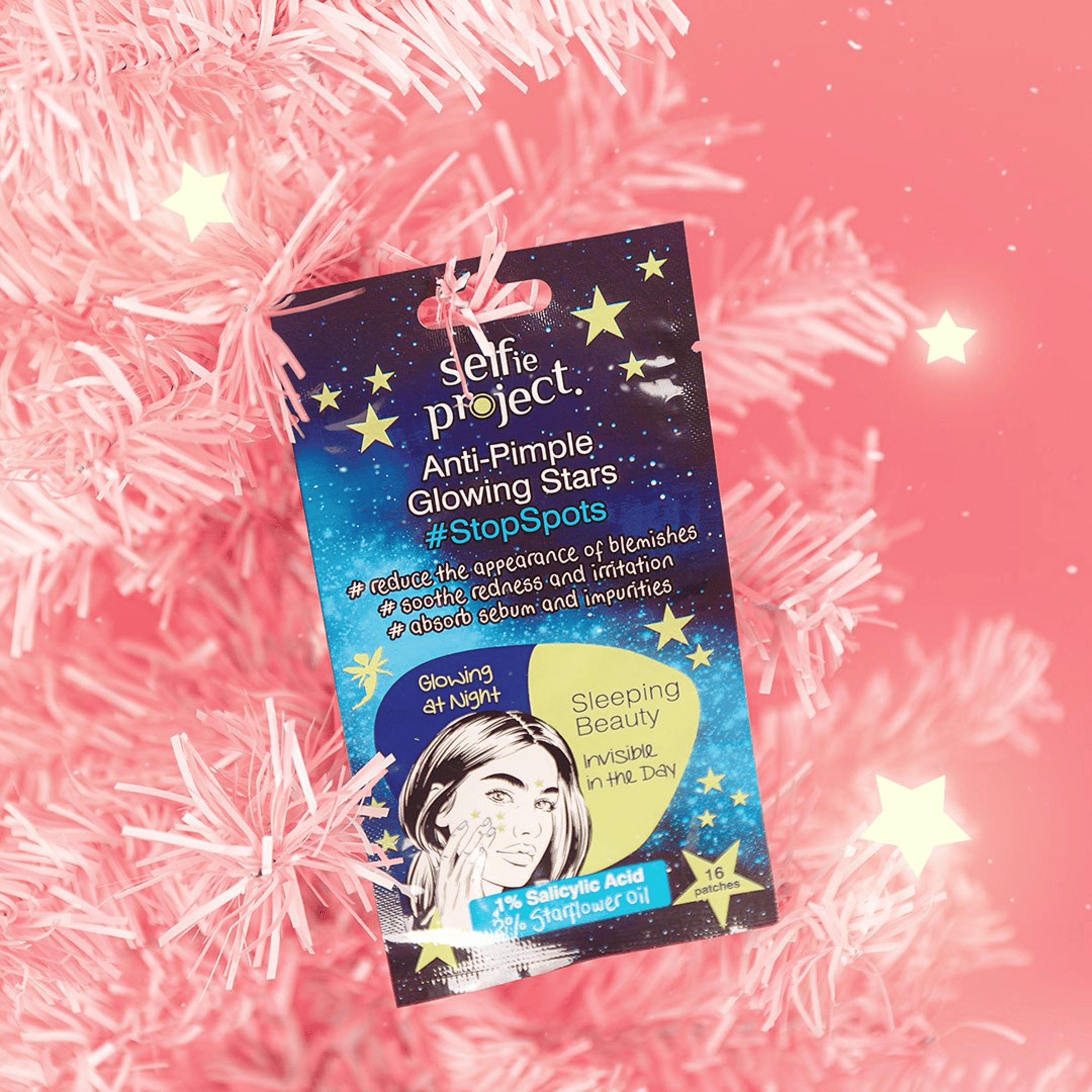 Selfie Project Anti-Pimple Stars GlowIn The Dark Acne Blemish Patches