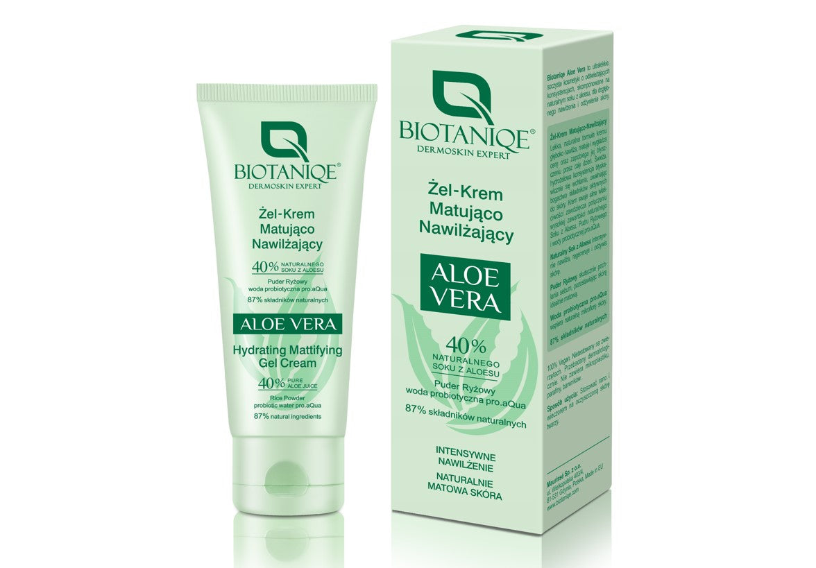Biotaniqe Aloe Vera Hydrating & Mattifying Gel-Cream Moisturizing Face Gel for Oily & Combination Skin (50 ml)