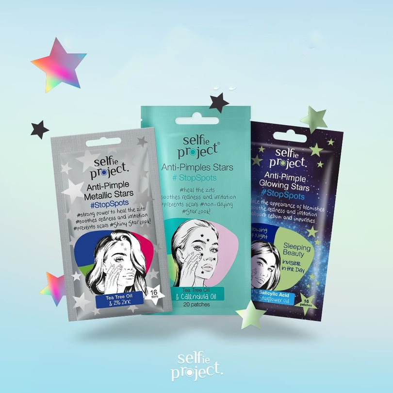 Selfie Project Stop Spots Anti-Pimple Metallic Stars Acne Treatment Patch Set