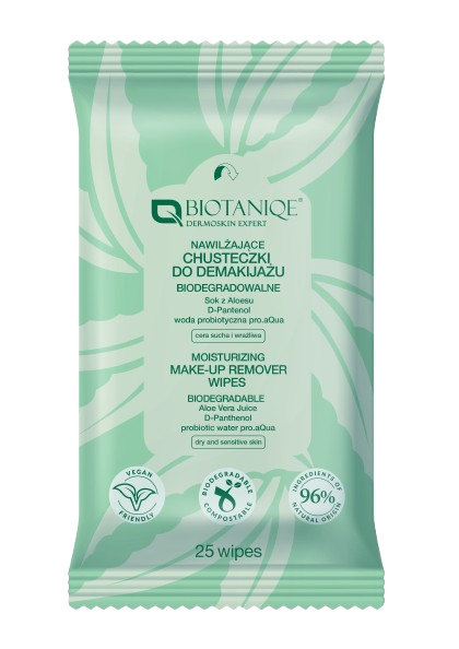 Biotaniqe, Moisturizing make-up removal wipes 25 pcs
