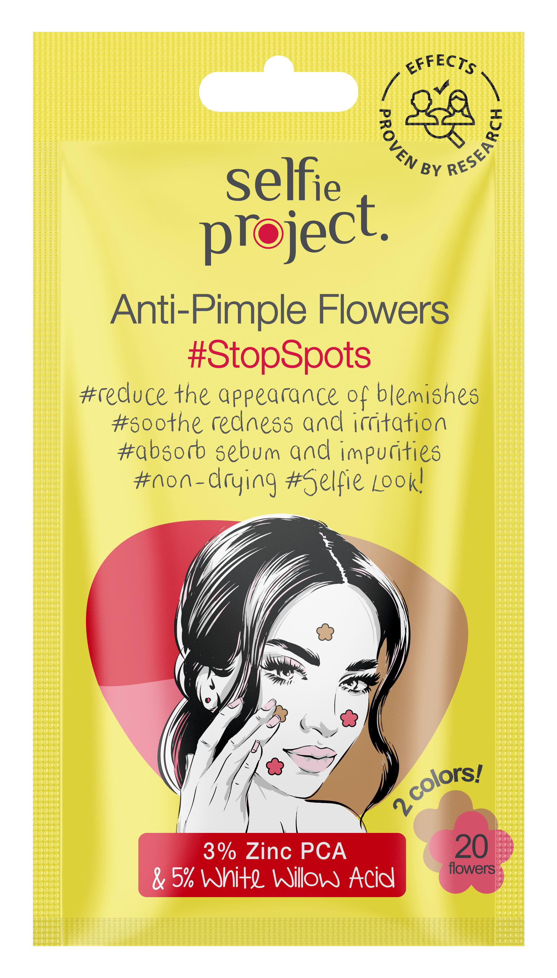 Selfie Project, Stop Spots, Anti-Pimple Flowers, 20 szt