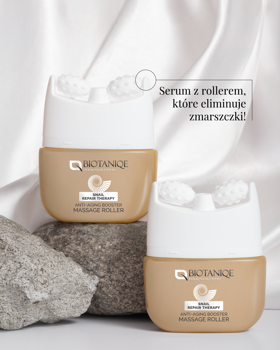 Biotaniqe Snail Anti-Aging Booster Roller Firming Booster Serum with Snail Secretion for Wrinkles & Radiant Skin