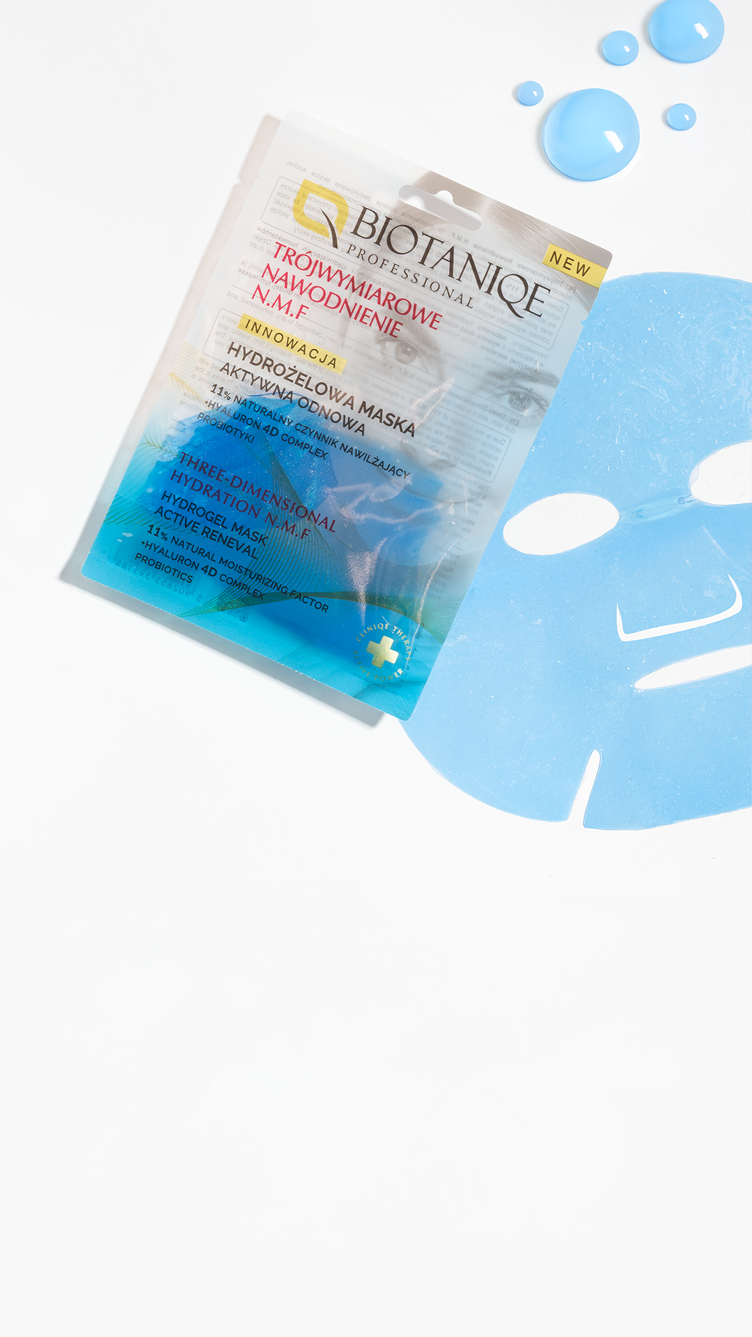 Biotaniqe Hydrogel Mask - 3D hydration N.M.F, 1 pcs