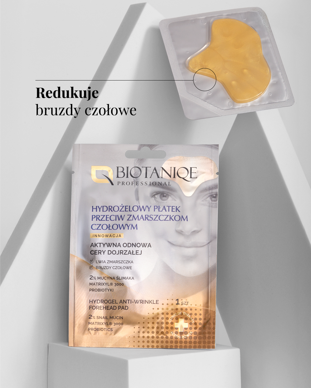 Biotaniqe Hydrogel Anti-Wrinkle Forehead Pad Deep Hydration & Fine Line Reduction (1 Pc)