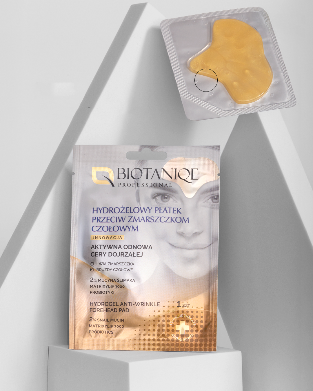 Biotaniqe Hydrogel Anti-Wrinkle Forehead Pad Deep Hydration & Fine Line Reduction (1 Pc)