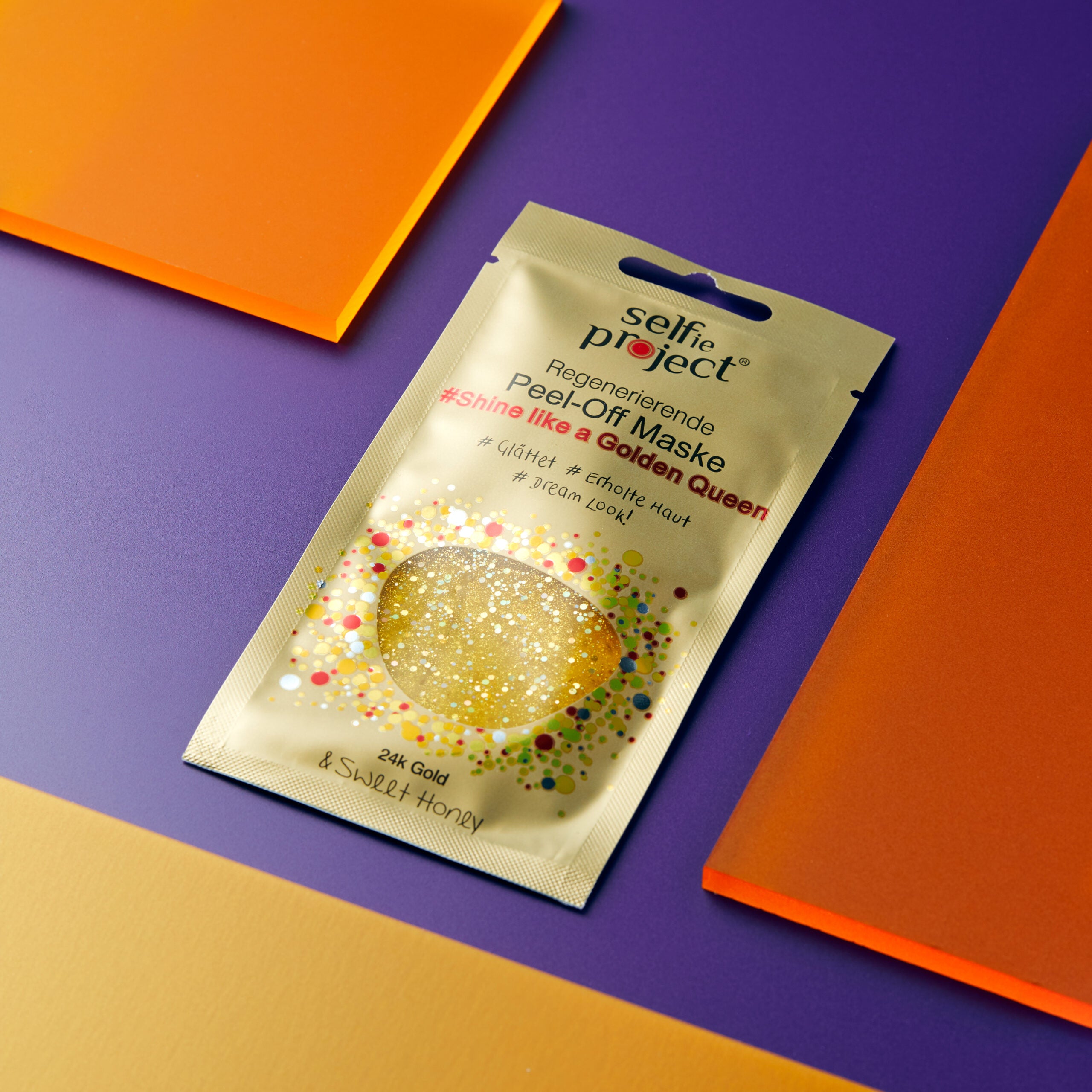 Selfie Project Galaxy Mask Shine Like a Golden Queen Brightening Peel‑Off Face Mask for Radiant Glow