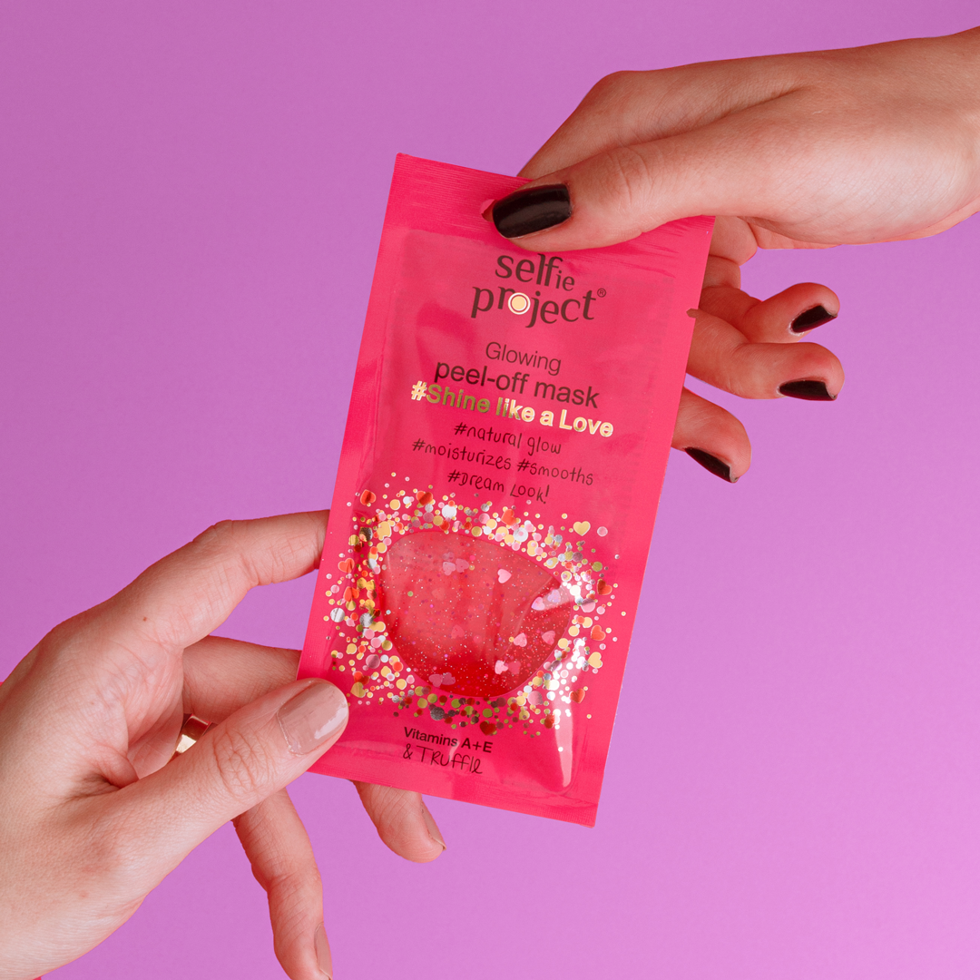 Selfie Project Galaxy Mask #Shine Like a Love Glowing Peel‑Off Face Mask for Bright, Radiant Skin