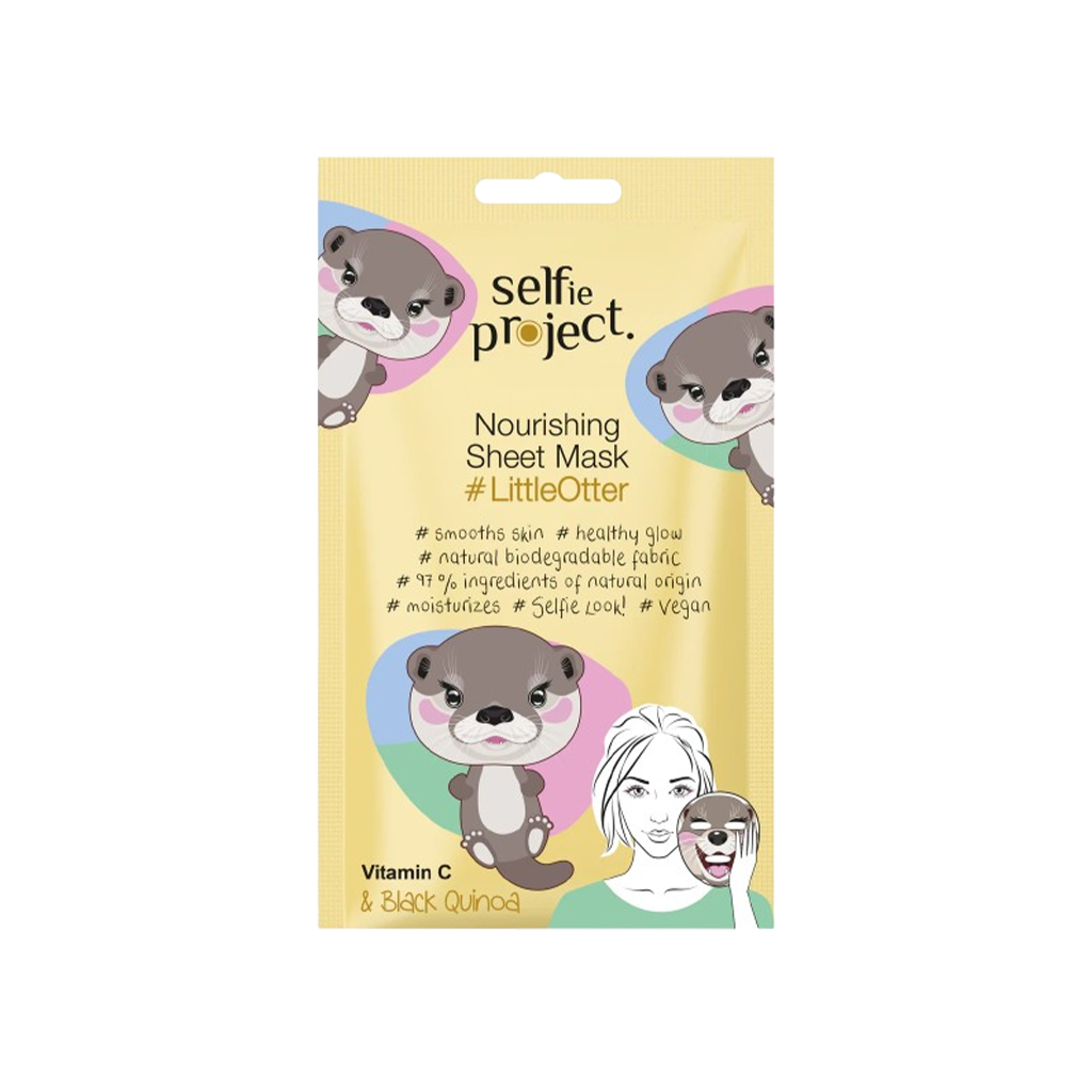 Selfie Project #LittleOtter Nourishing Sheet Mask Deep Nourish Facial Sheet Mask for Radiant Skin