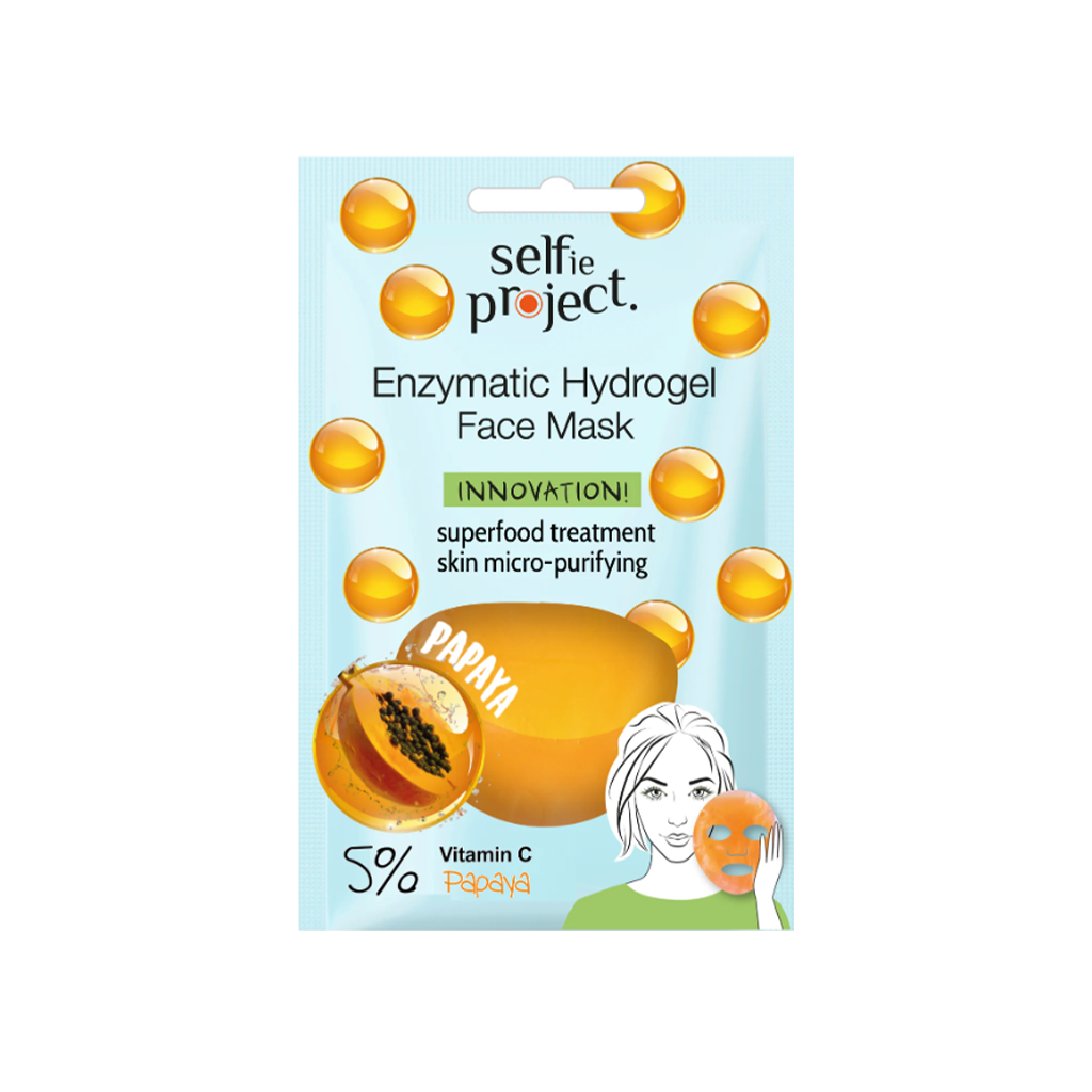 Selfie Project Enzymatic Hydrogel Face Mask Papaya Vitamin C Glow & Gentle Exfoliation