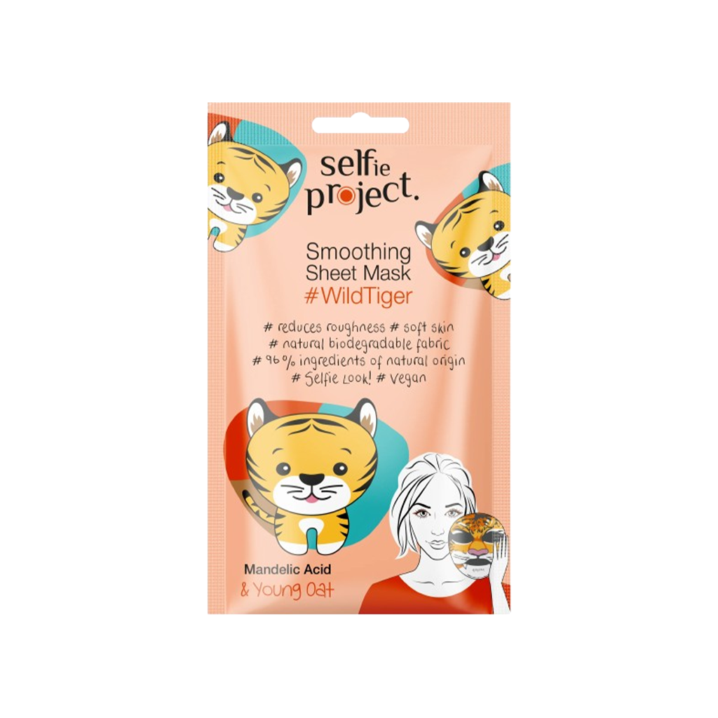 Selfie Project Wild Tiger Smoothing Sheet Mask Deep Hydration & Smooth Skin