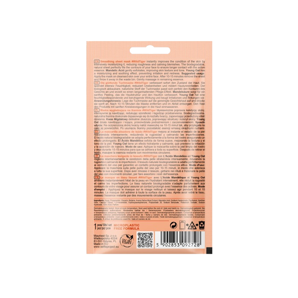 Selfie Project Wild Tiger Smoothing Sheet Mask Deep Hydration & Smooth Skin