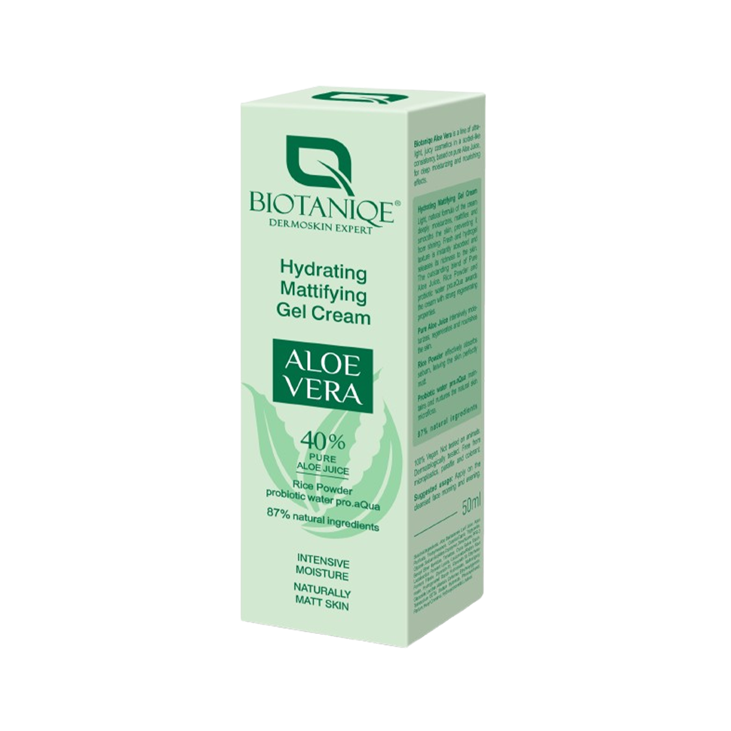 Biotaniqe Aloe Vera Hydrating & Mattifying Gel-Cream Moisturizing Face Gel for Oily & Combination Skin (50 ml)