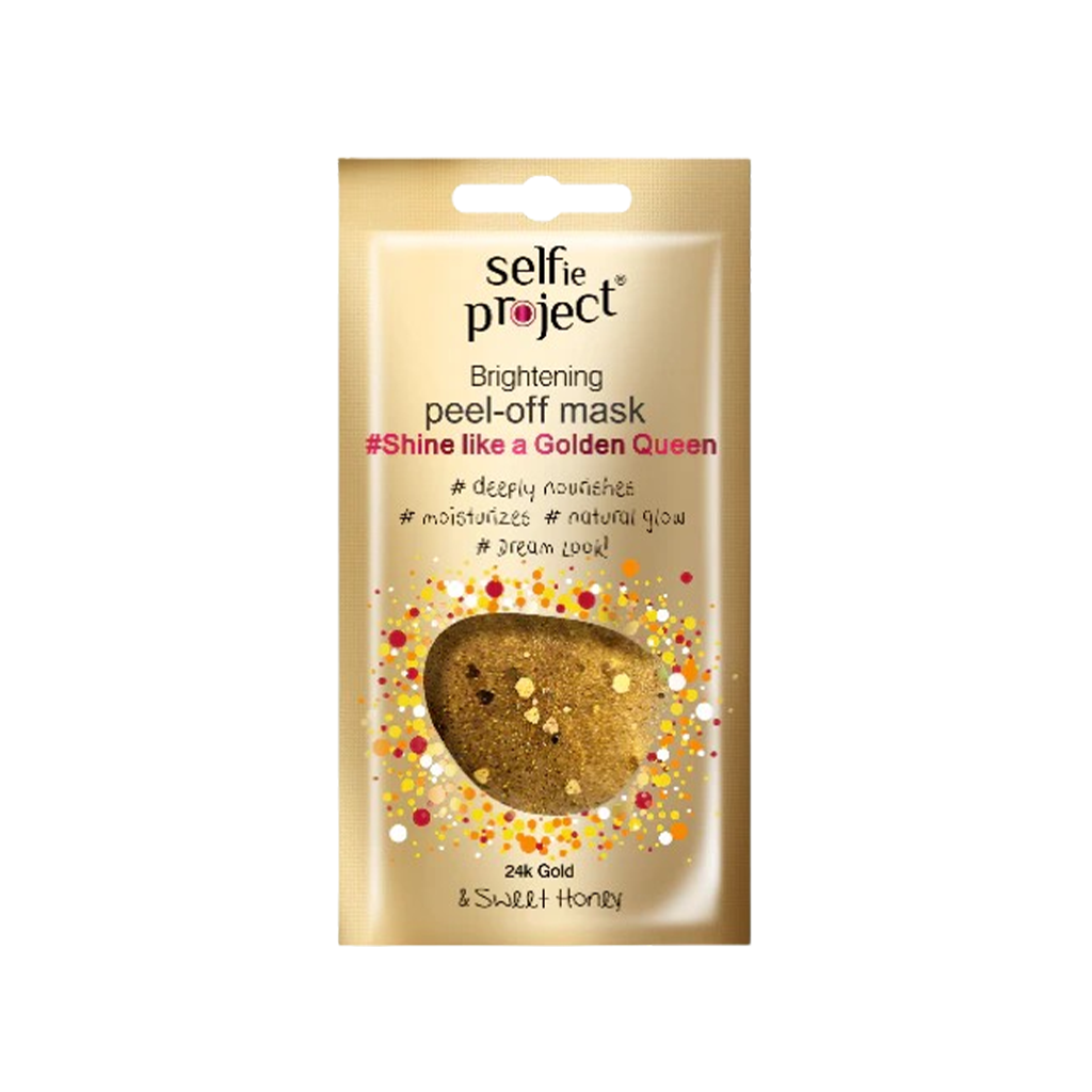 Selfie Project Galaxy Mask Shine Like a Golden Queen Brightening Peel‑Off Face Mask for Radiant Glow