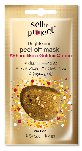 Selfie Project Galaxy Mask Shine Like a Golden Queen Brightening Peel‑Off Face Mask for Radiant Glow